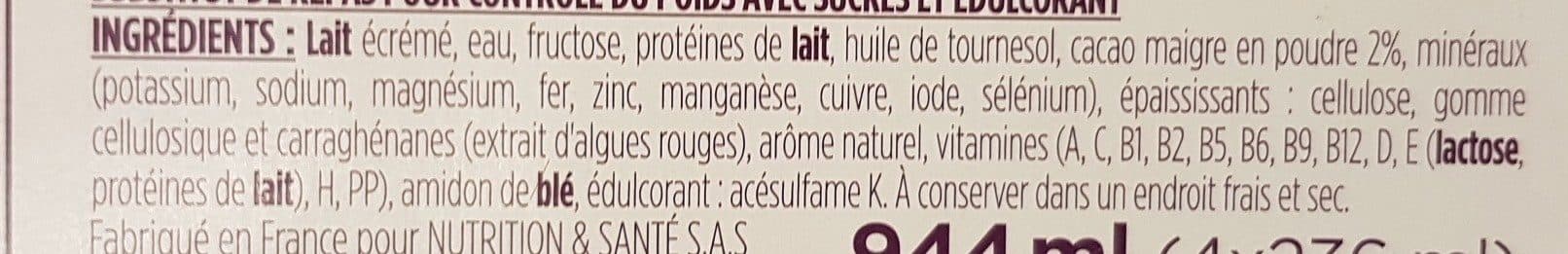 Gerlinéa Boisson saveur Chocolat packshot