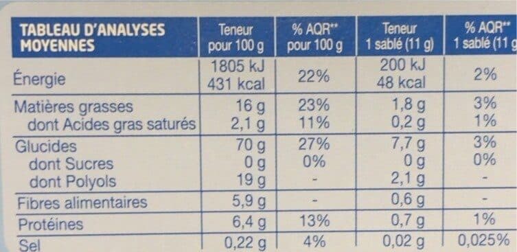 Gerblé Sablé saveur orange pépites de chocolat packshot