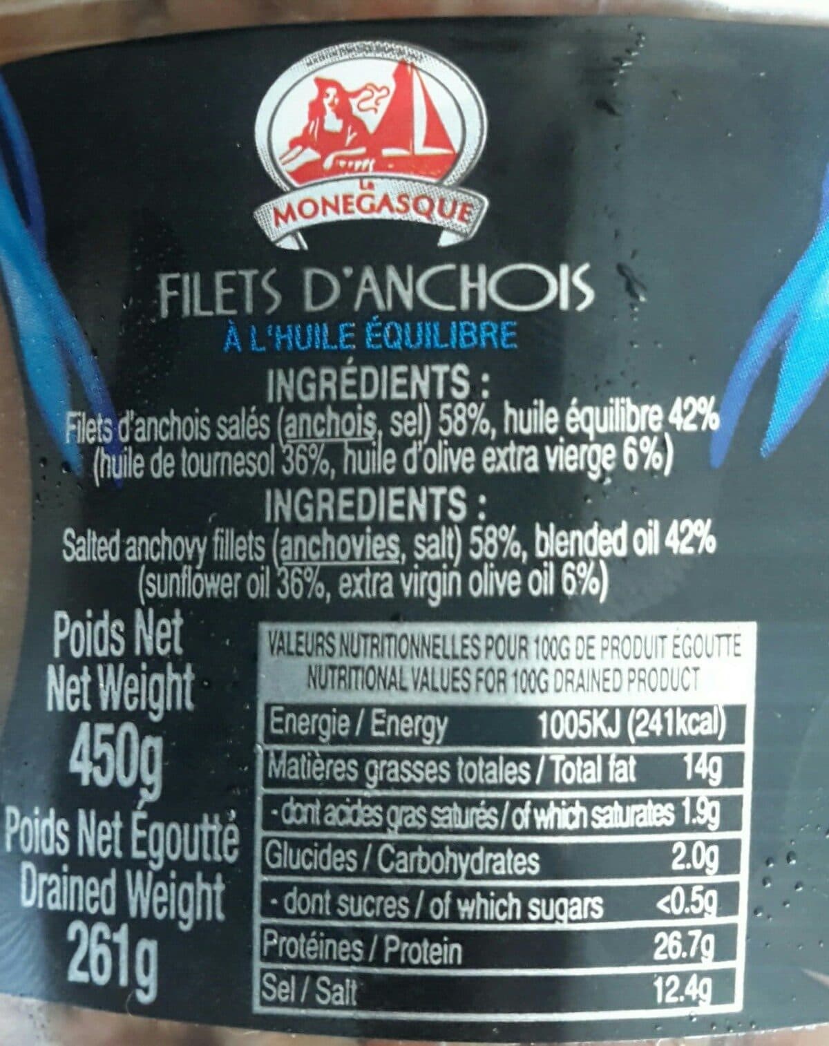 La monegasque Filets d'anchois packshot