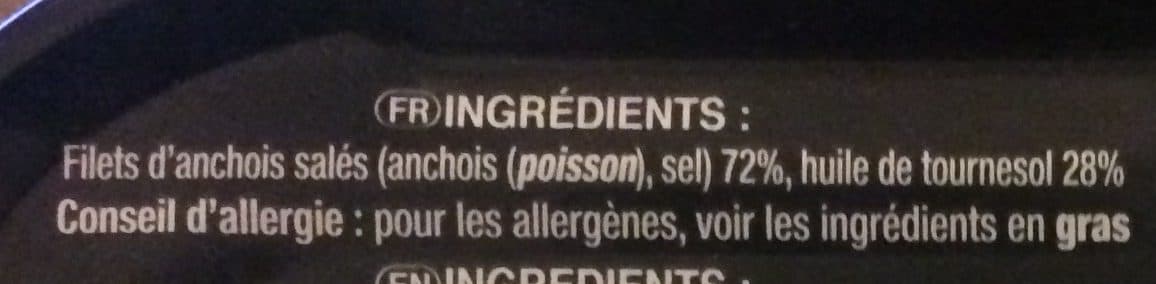 Le Monegasque Filets d'anchois à l'huile de tournesol packshot