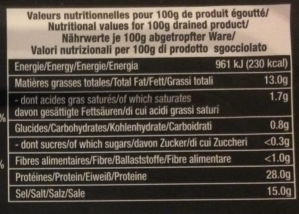 Le Monegasque Filets d'anchois à l'huile de tournesol packshot