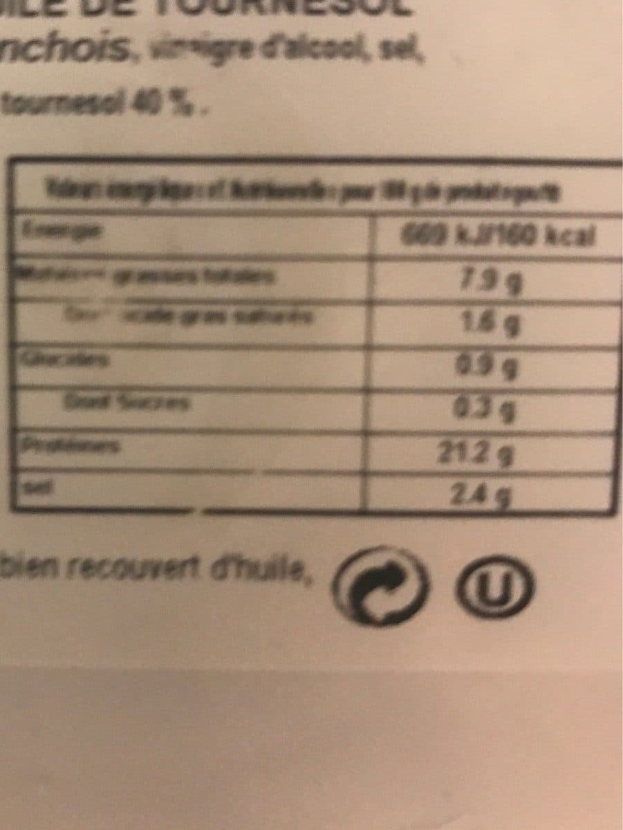 Open Food Facts Anchois Marinés packshot
