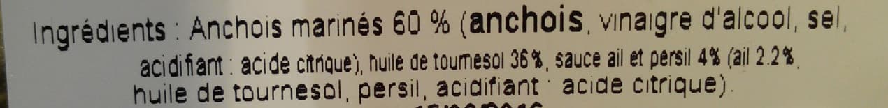 La Monégasque Vanelli Anchois marinés à l'ail packshot