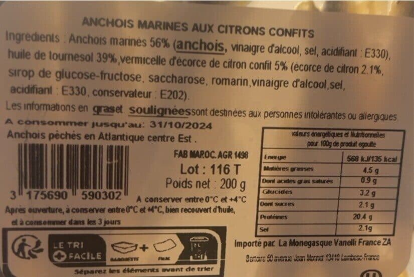 La Monegasque Anchois packshot