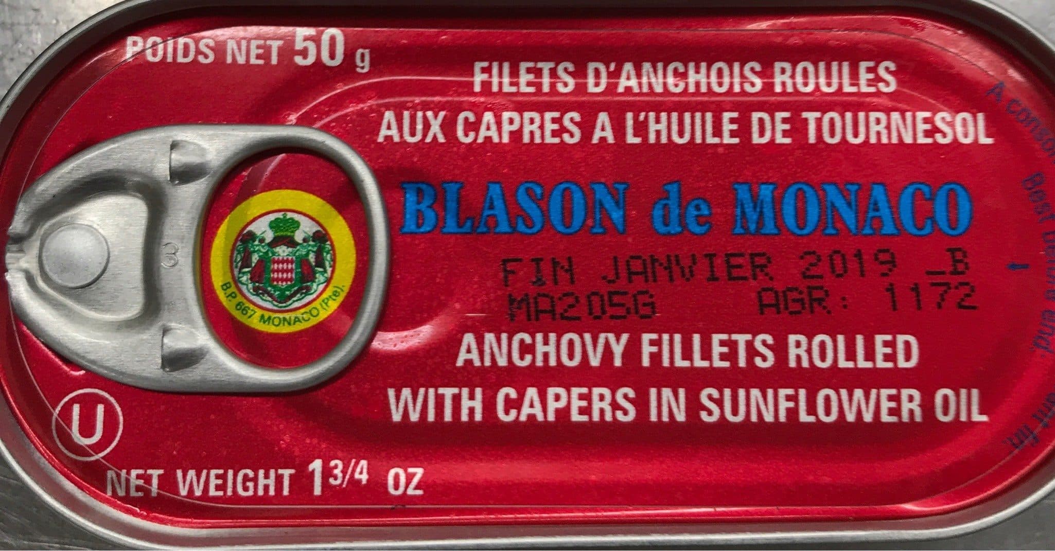 Open Food Facts Filet d'anchois roulé au Capres à l'huile de tournesols packshot