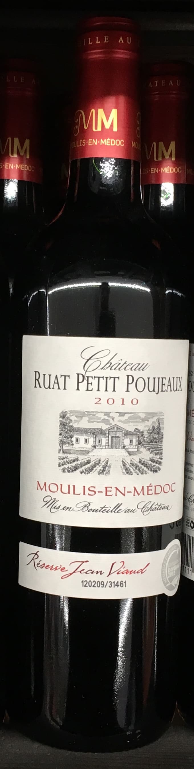Réserve Jean Viaud Château Ruat petit Poujeaux 2010 packshot
