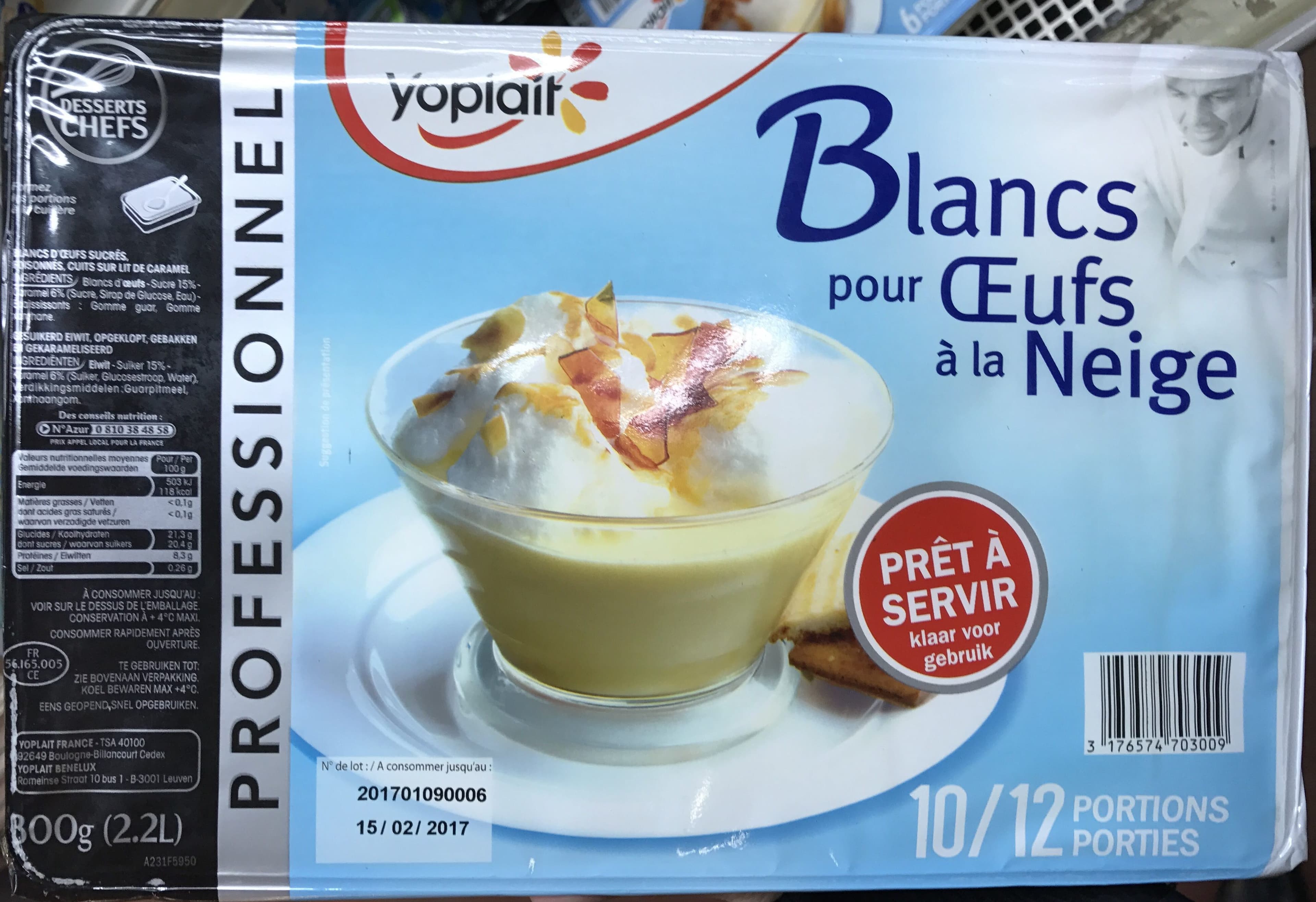 Yoplait Blancs pour œufs à la neige packshot