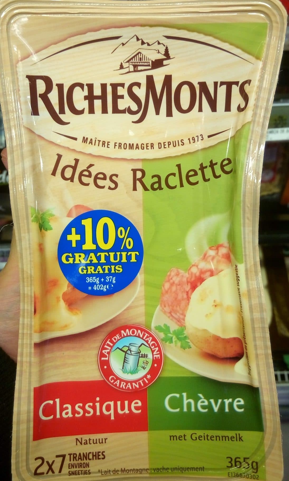 CF&R Idées Raclette classique & chèvre (+10 % gratuit) packshot