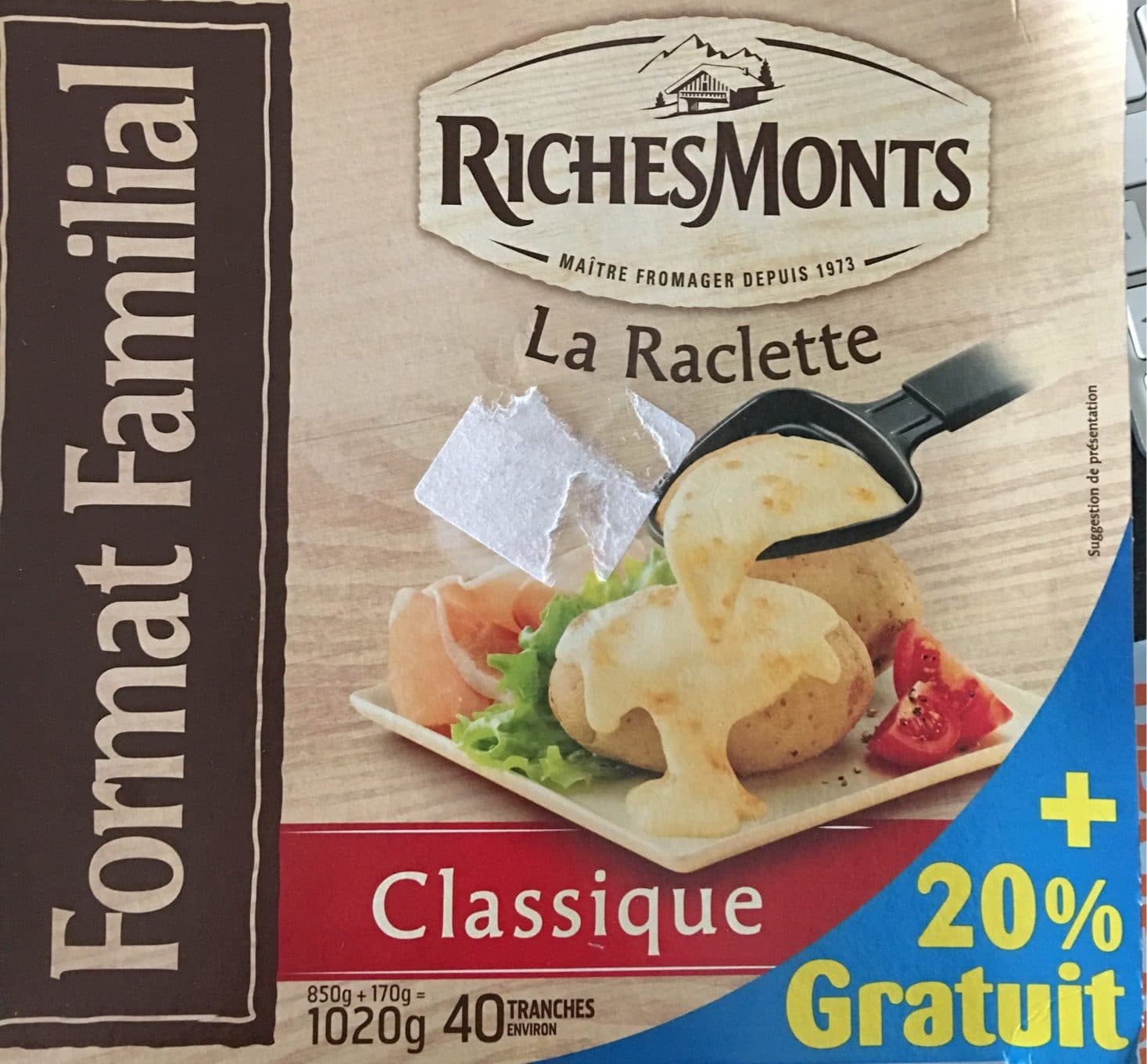 RichesMonts La Raclette packshot
