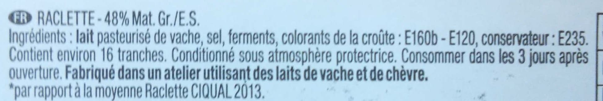 Richesmonts La Raclette classique -25 % de sel packshot