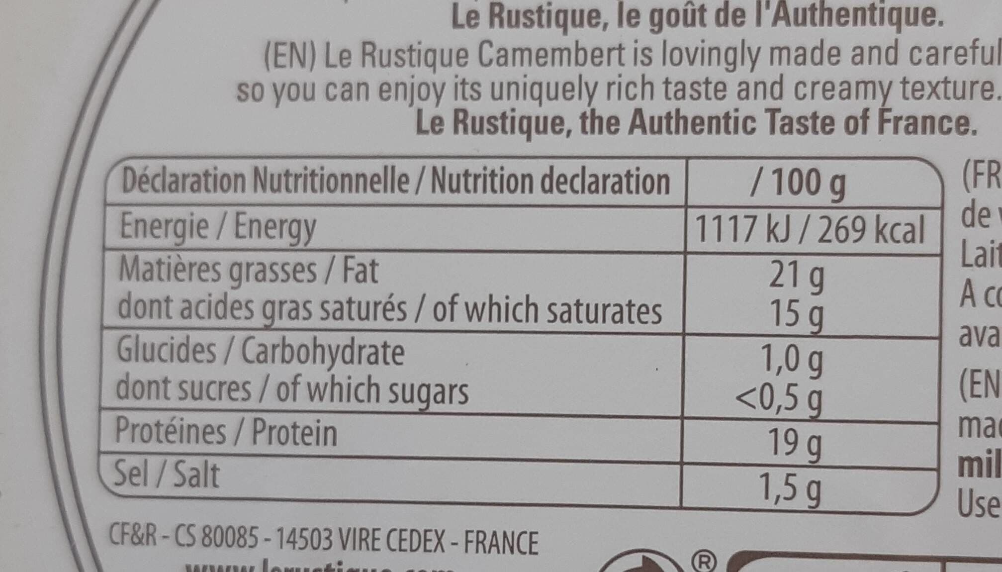 CF&R Camembert packshot