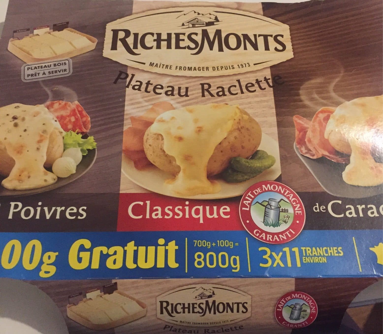 RichesMonts Plateau raclette packshot