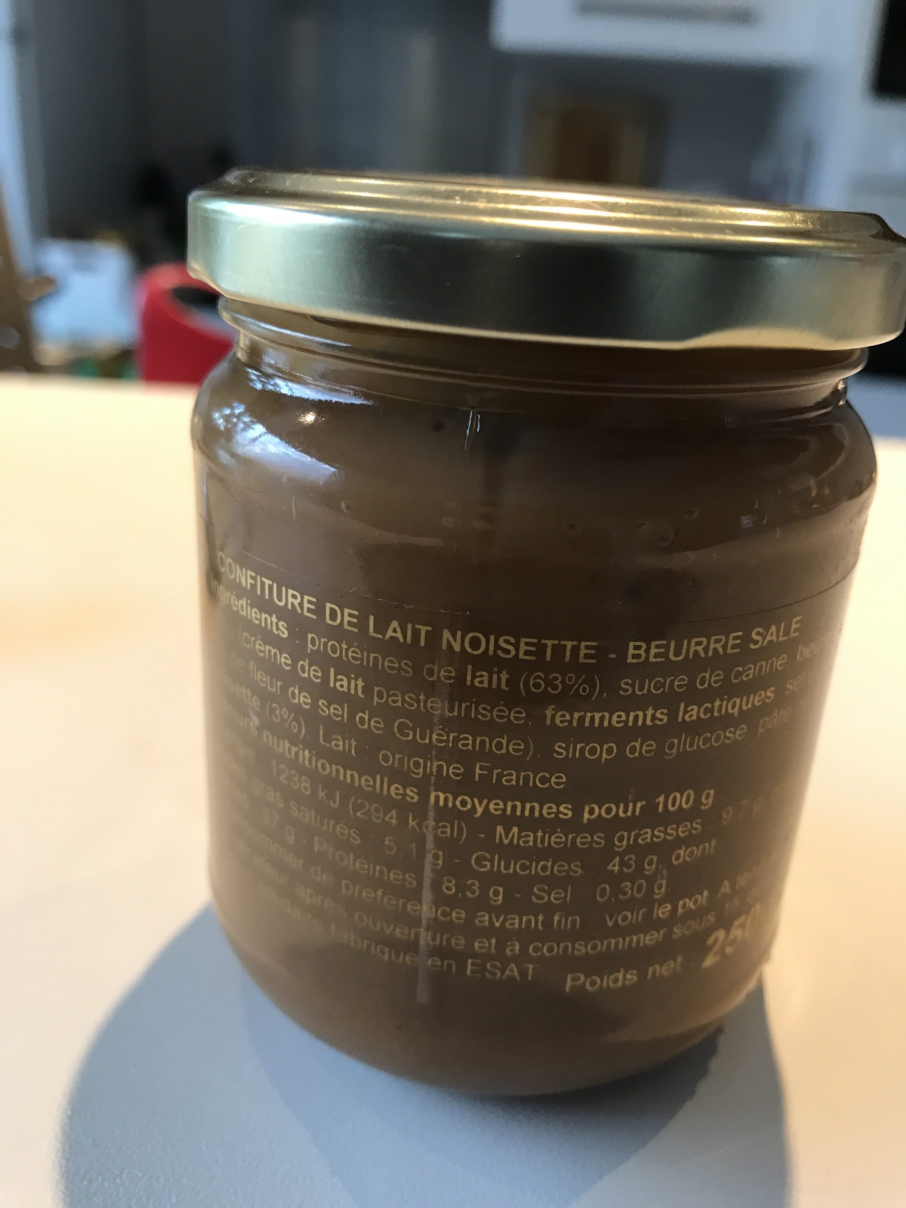 Le Bois Jumel Confiture de lait Noisette Beurre salé packshot