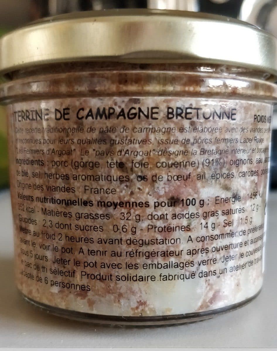 Le bois jumel Terrine de campagne bretonne packshot