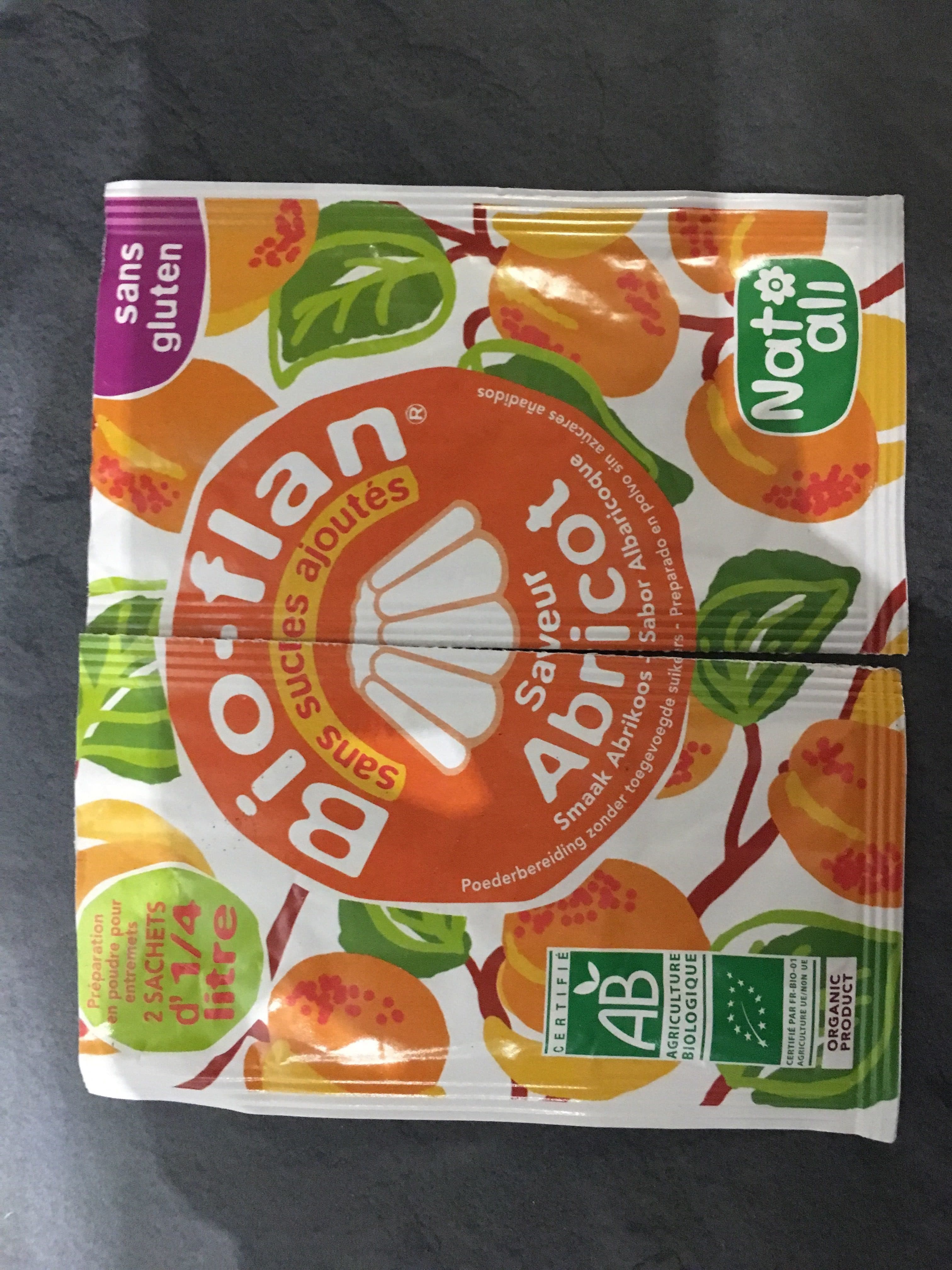 Natali Bioflan saveur Abricot Sans Sucre Ajouté packshot