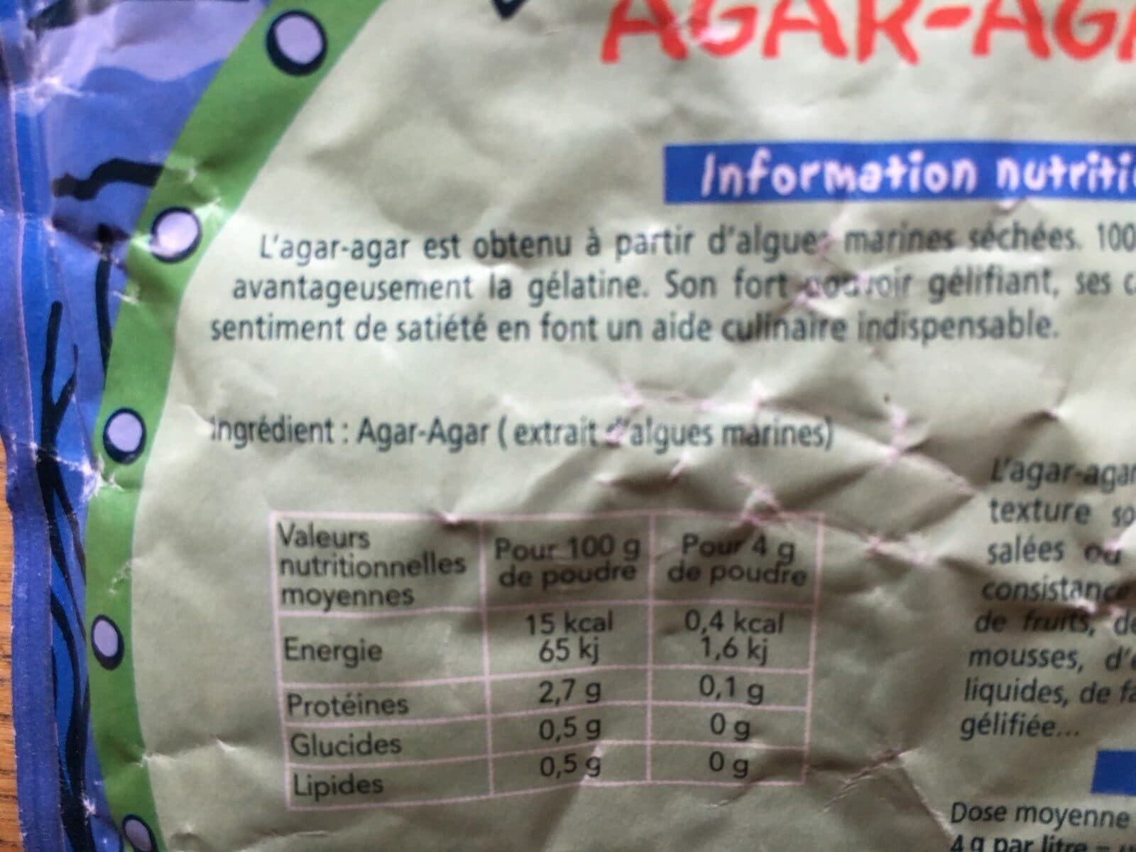 Nat-Ali Extrait d'algues marines Agar-Agar - Gélifiant alimentaire végétal packshot