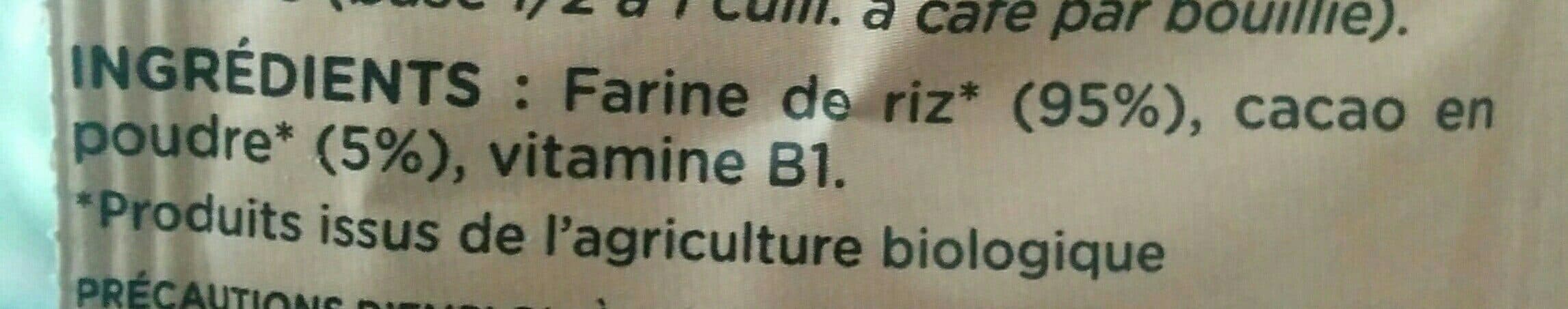 Natali Céréales infantiles bio riz cacao packshot