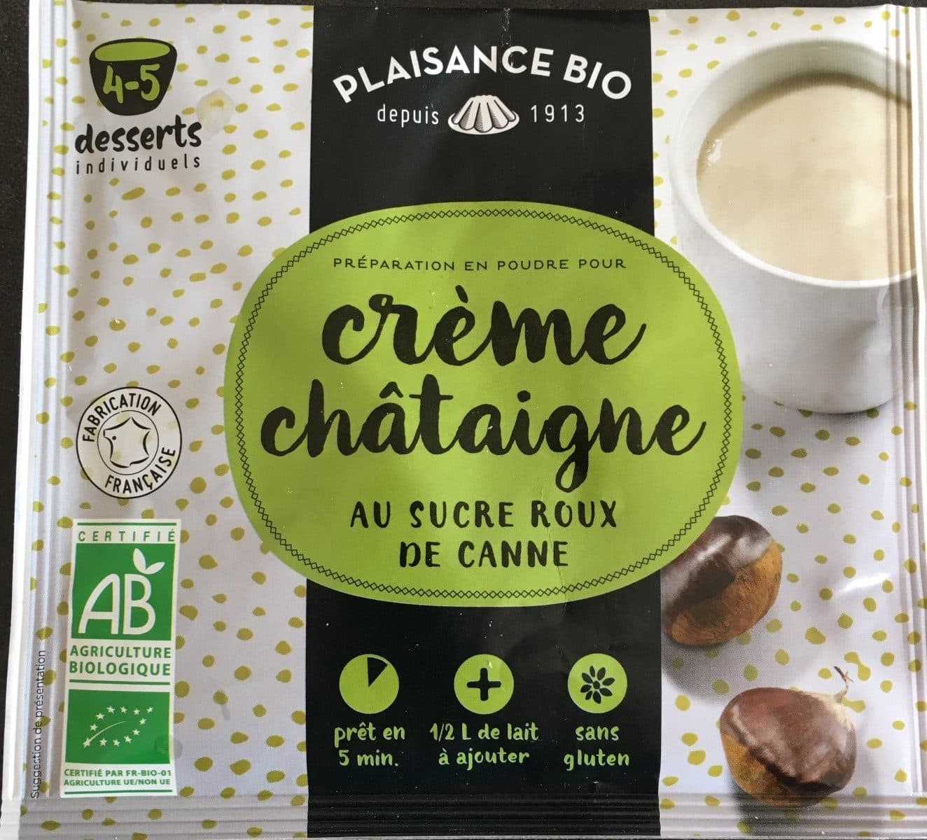 Plaisance bio Crême chataigne au Sucre Roux de Canne packshot