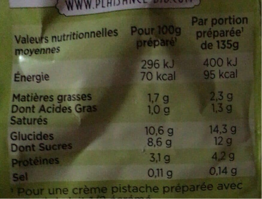 Plaisance Bio Crème pistache packshot