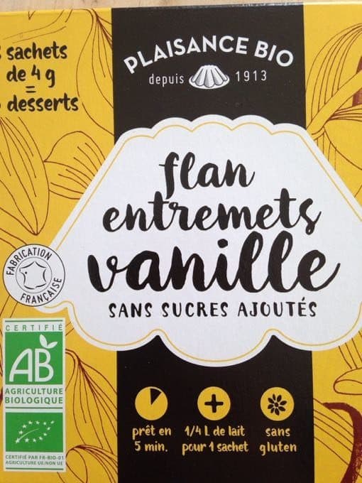 Plaisance Bio Flan Entremets Vanille packshot