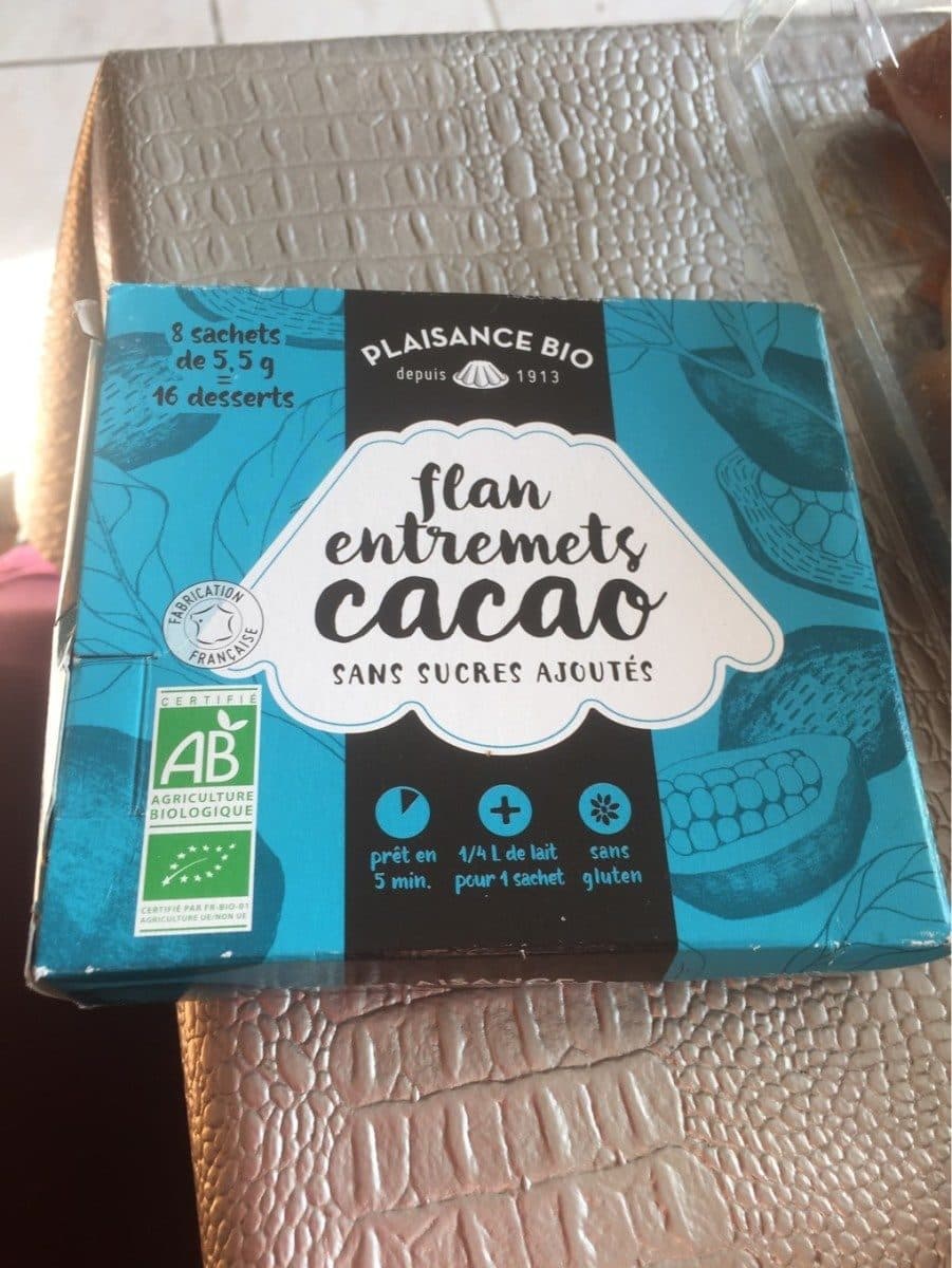Plaisance bio Préparation pour entremets au chocolat PLAISANCE BIO, 8 sachets packshot