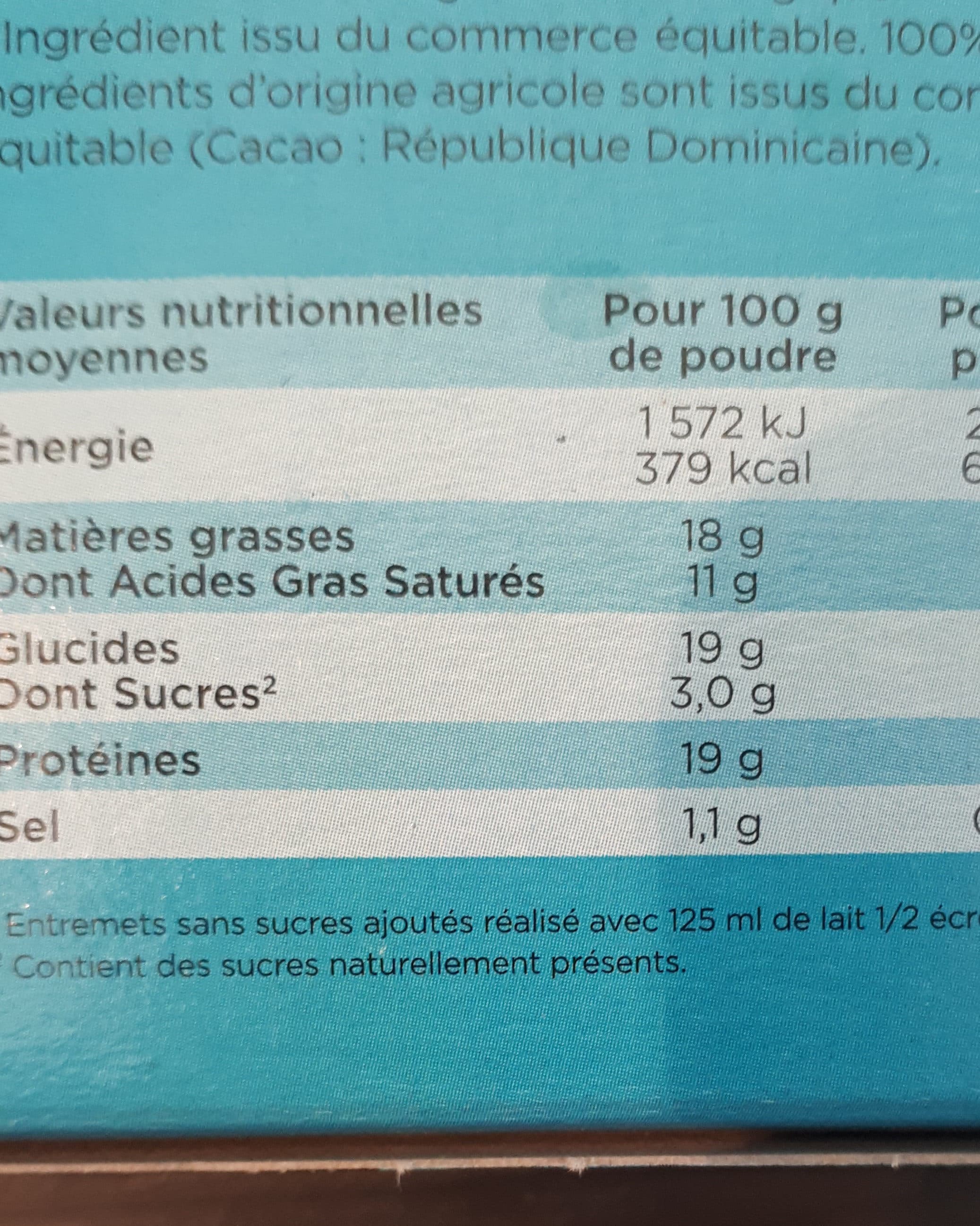 Plaisance bio Préparation pour entremets au chocolat PLAISANCE BIO, 8 sachets packshot