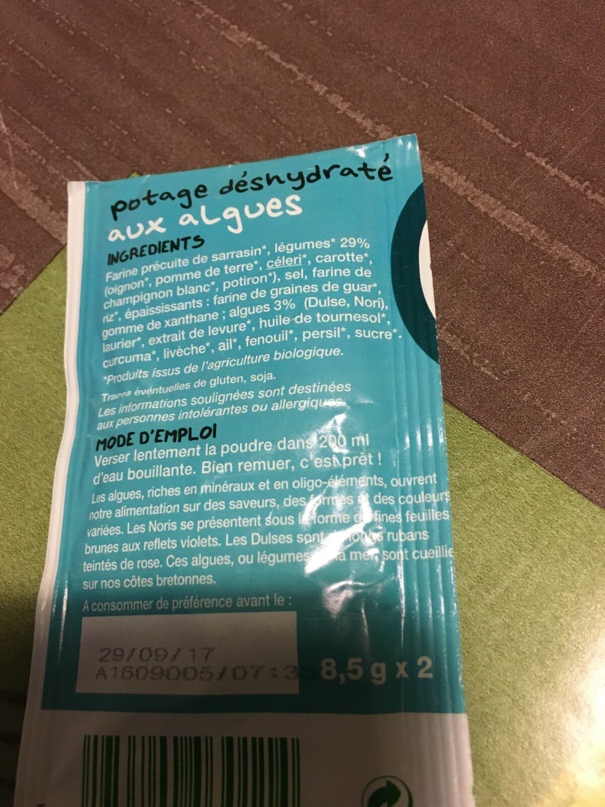 Plaisance Bio Potage instantané aux algues packshot
