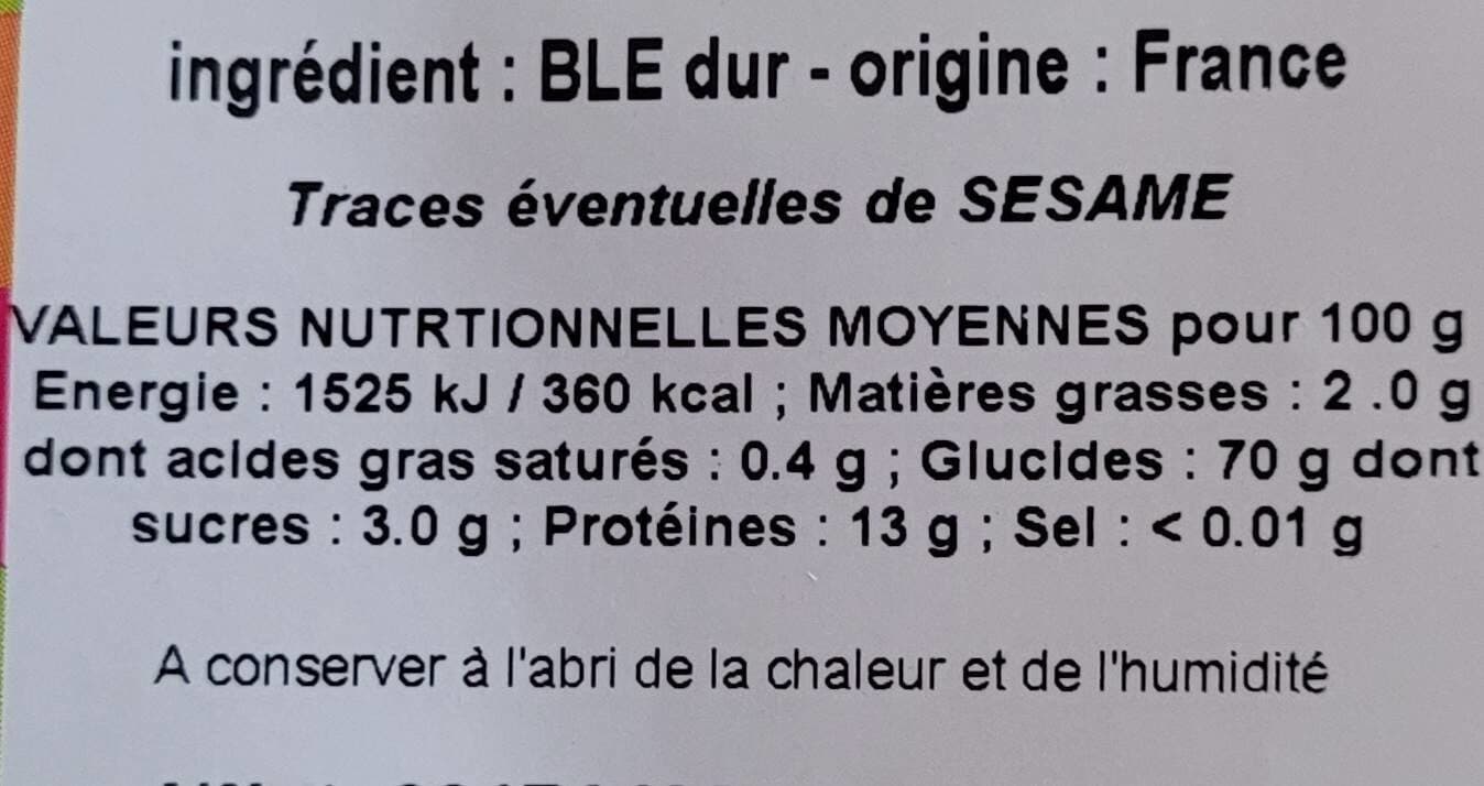 Plaisance Bio Couscous complet packshot