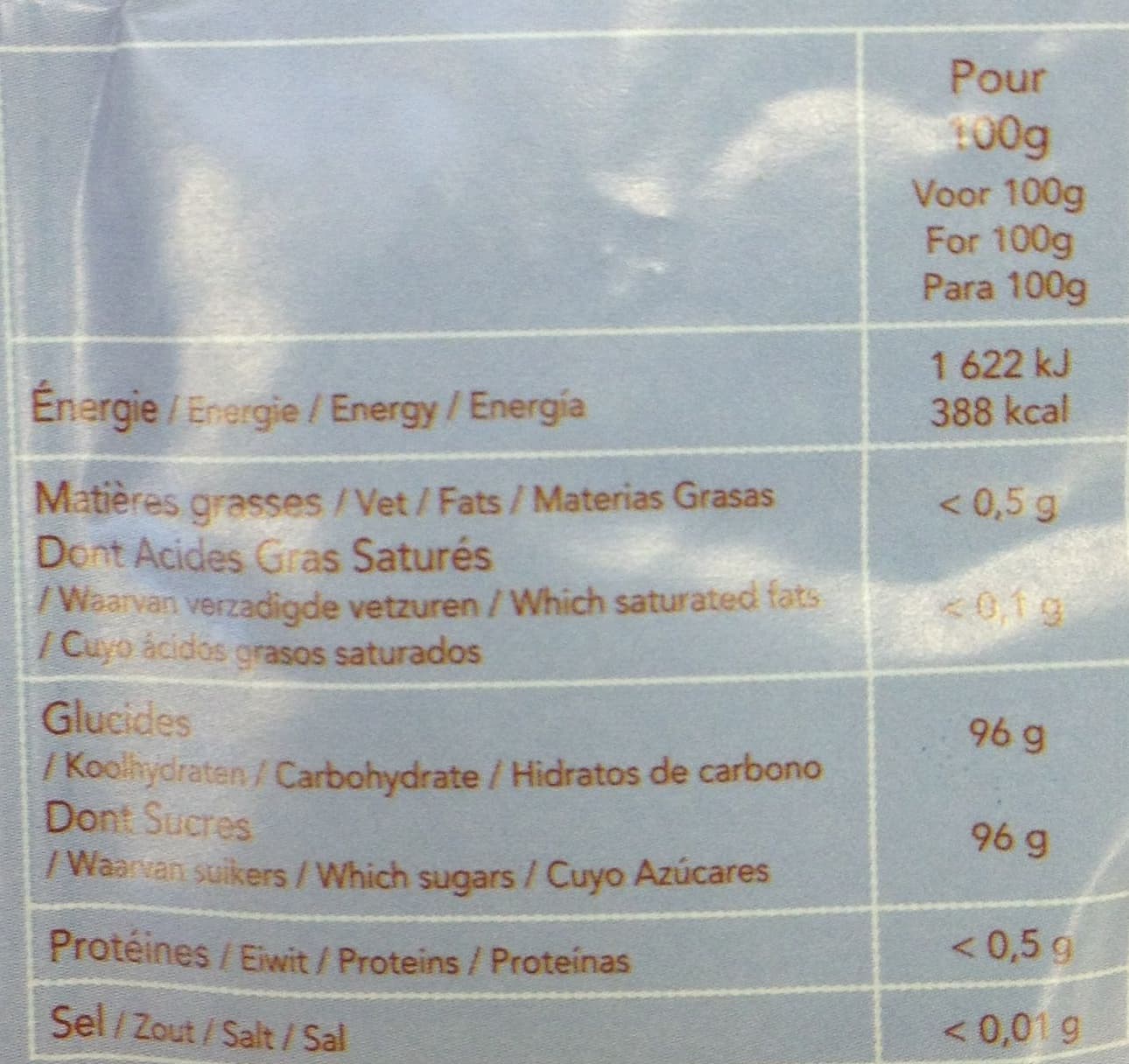 Nat Ali Sucre vanillé bio packshot