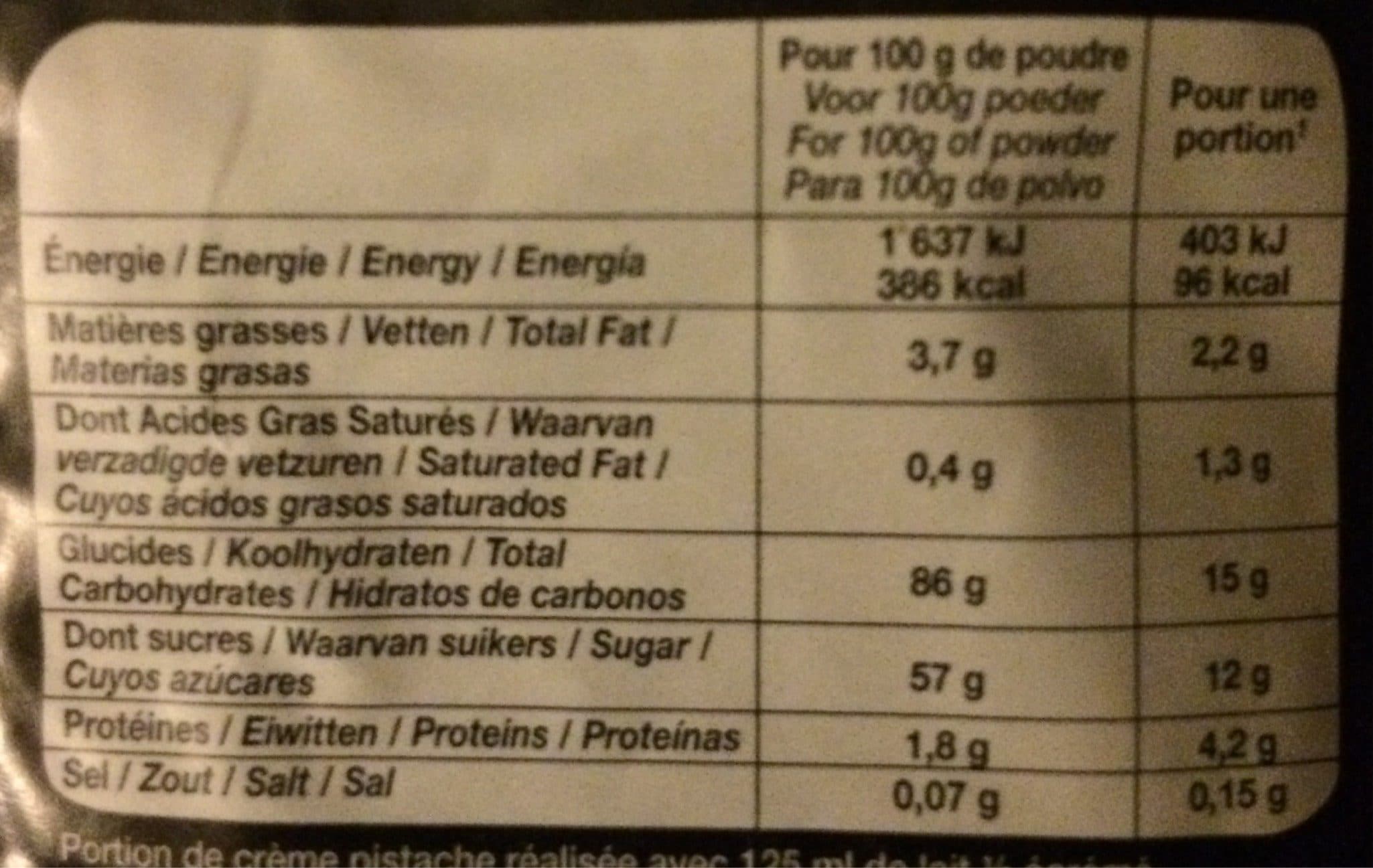 Nat Ali Biodessert Crème pistache packshot