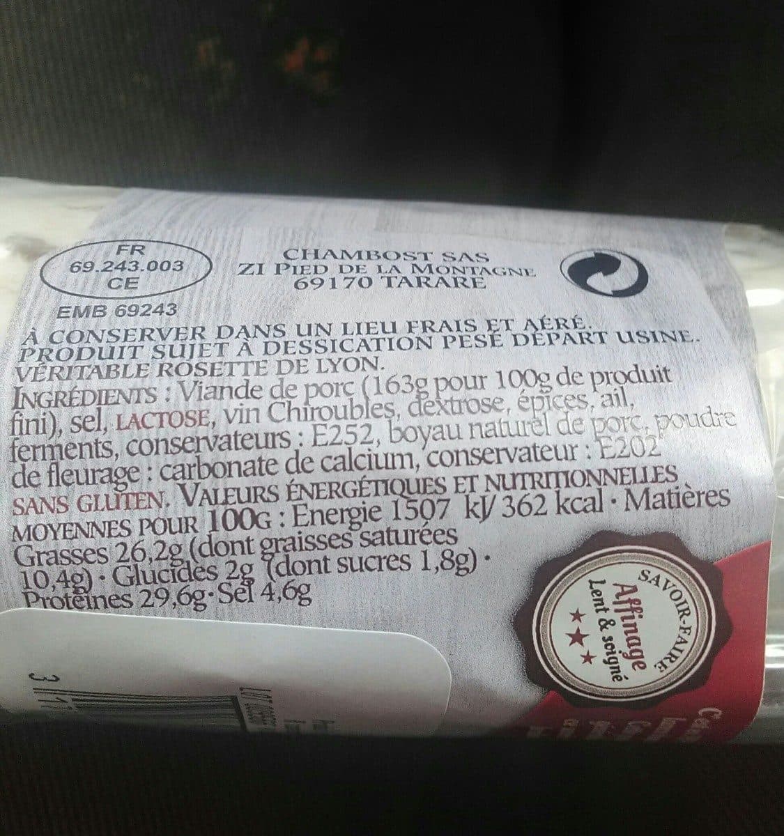 Open Food Facts Rosette de Lyon packshot