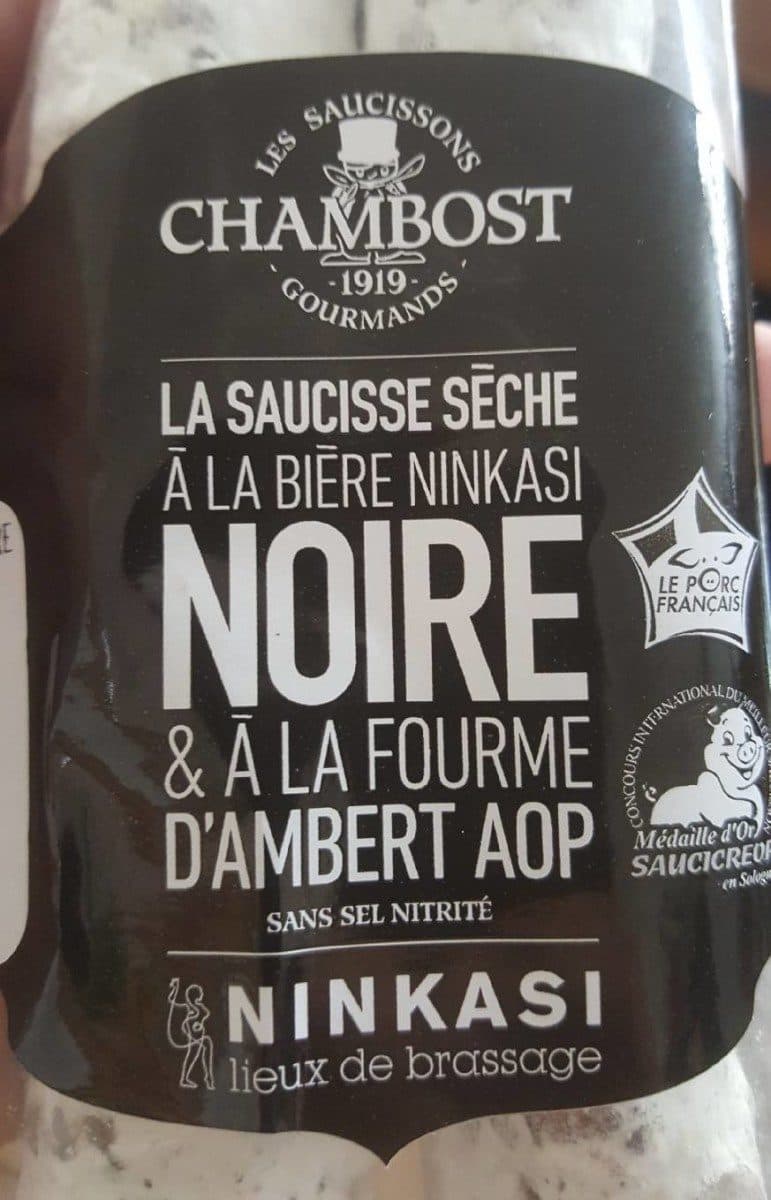 Open Food Facts Saucisse sèche à la bière noire Ninkasi packshot