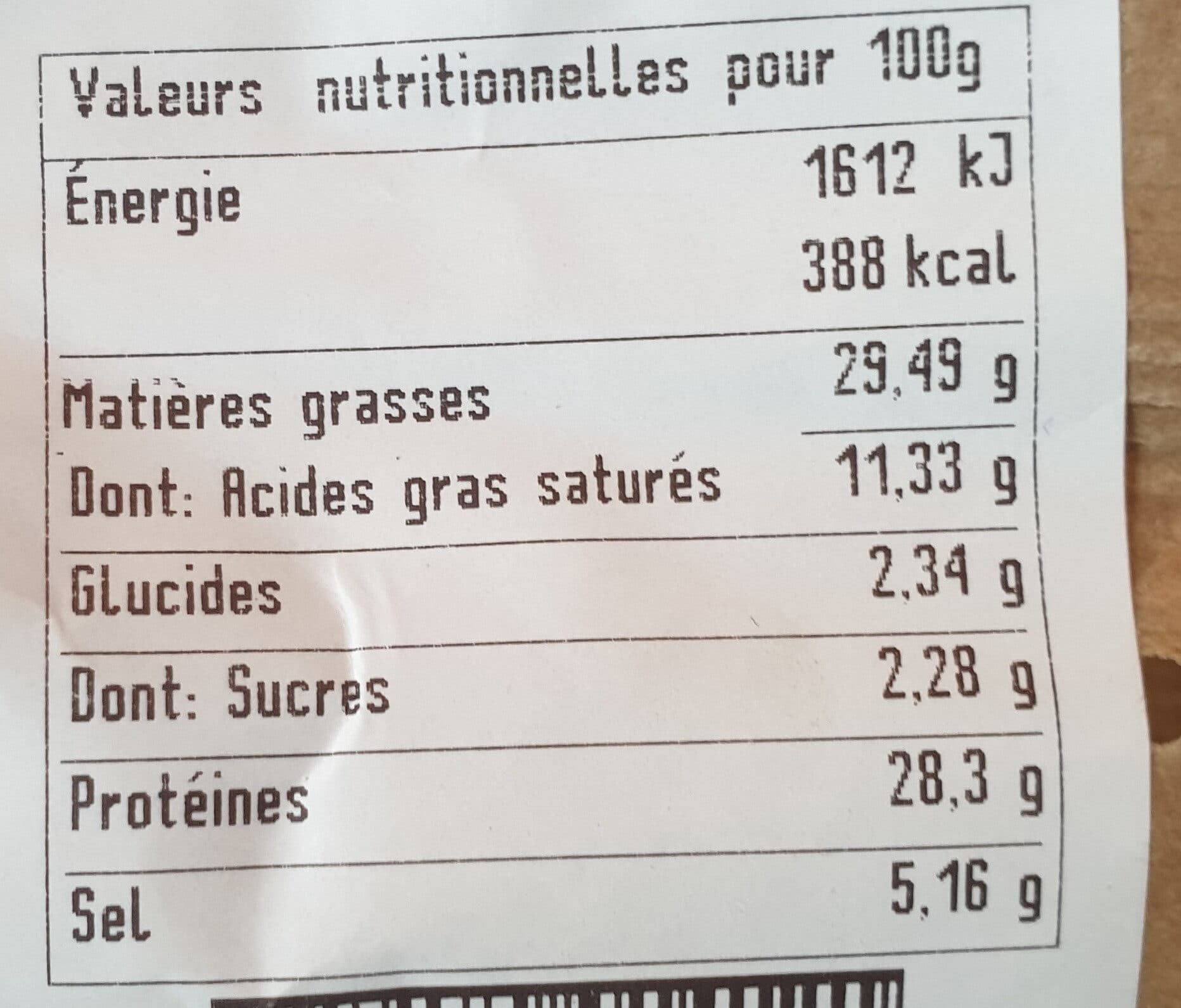 Open Food Facts Saucisse sèche à la bière noire Ninkasi packshot
