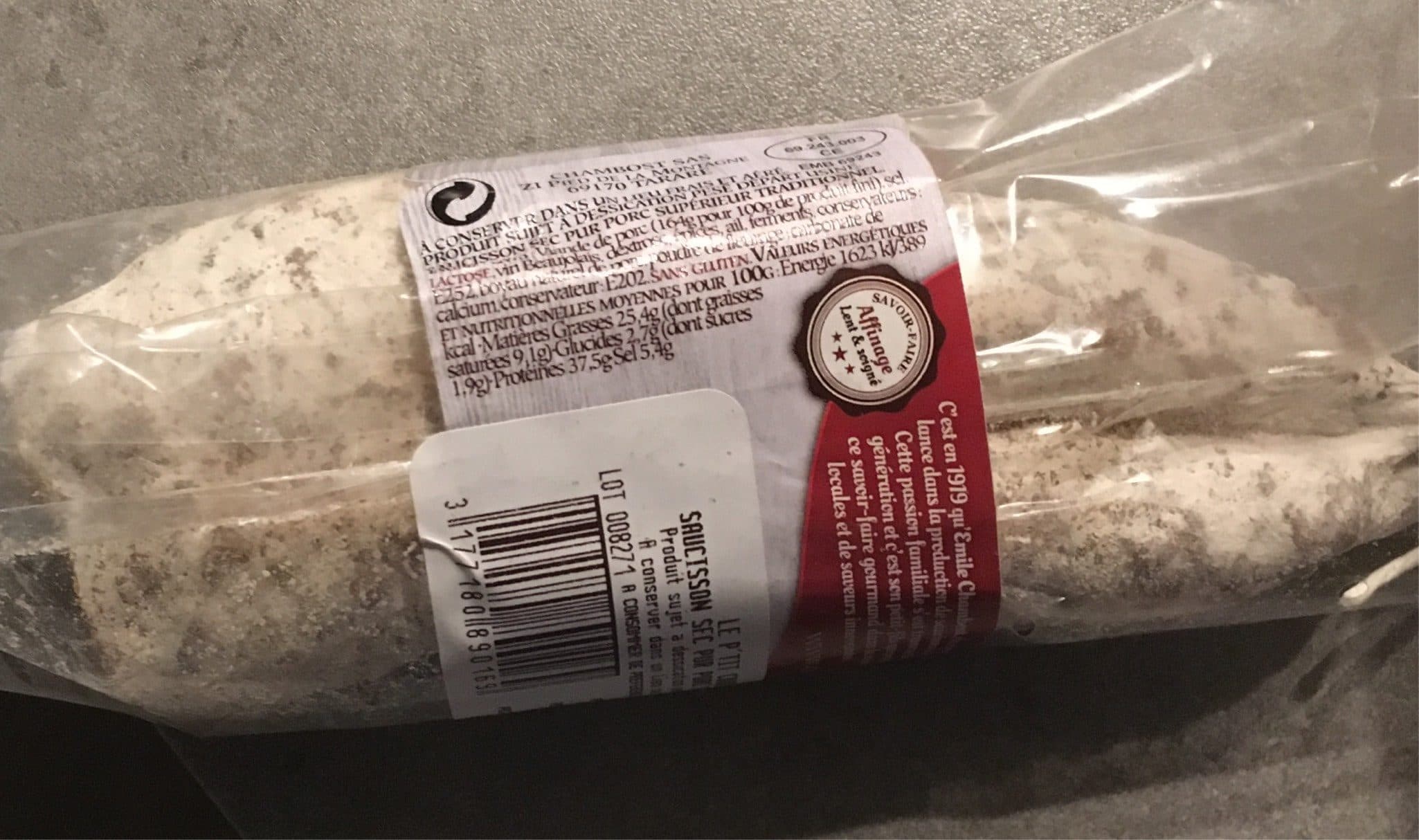 Chambost Le saucisson sec packshot