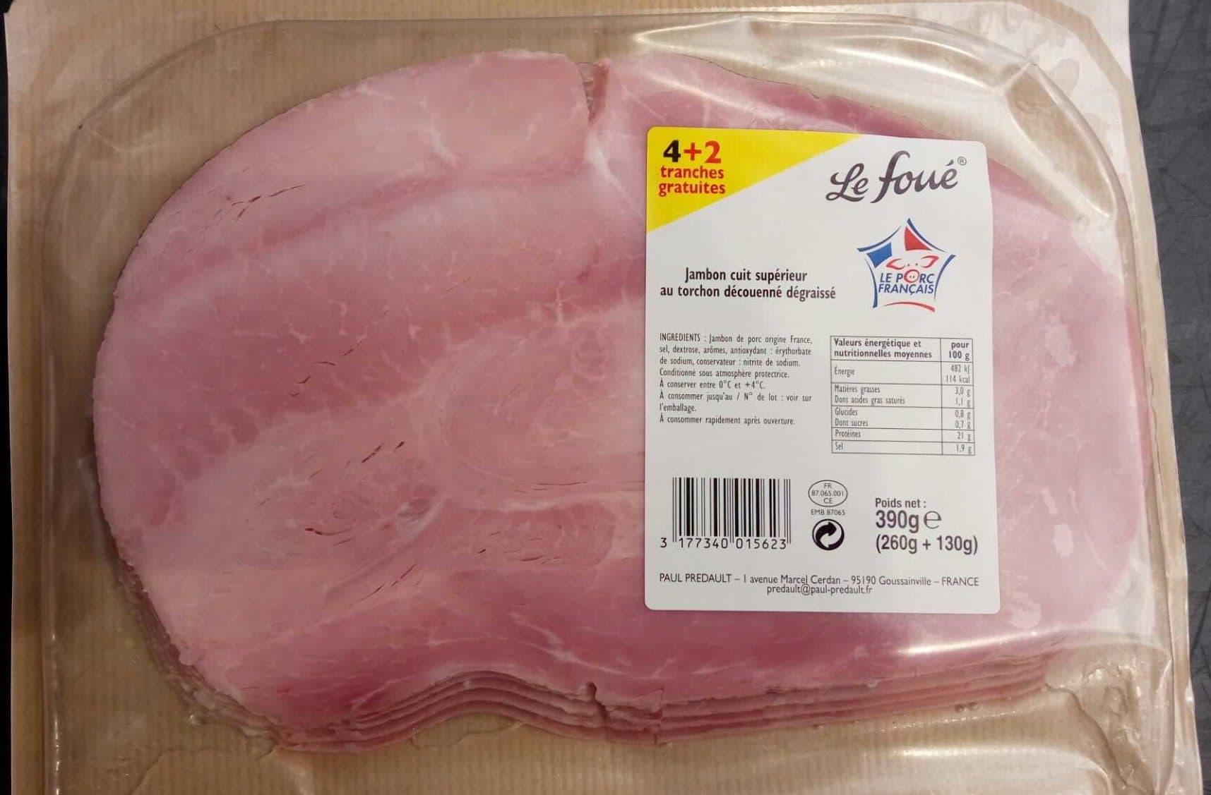 Paul Prédault Jambon Le Foué packshot