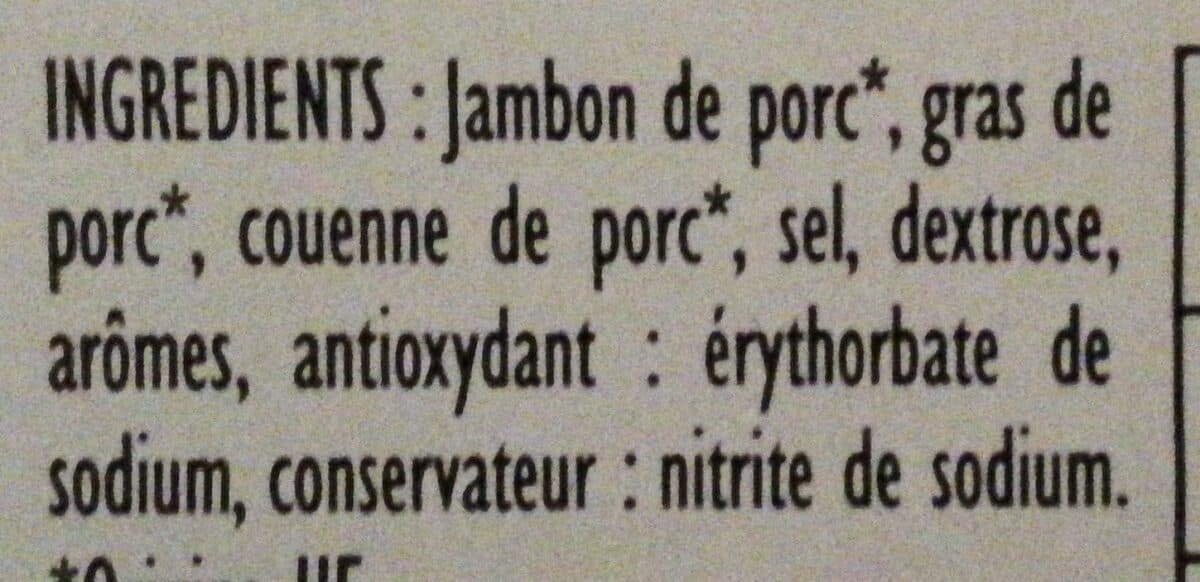 Open Food Facts Jambon Cuit Supérieur avec Couenne packshot