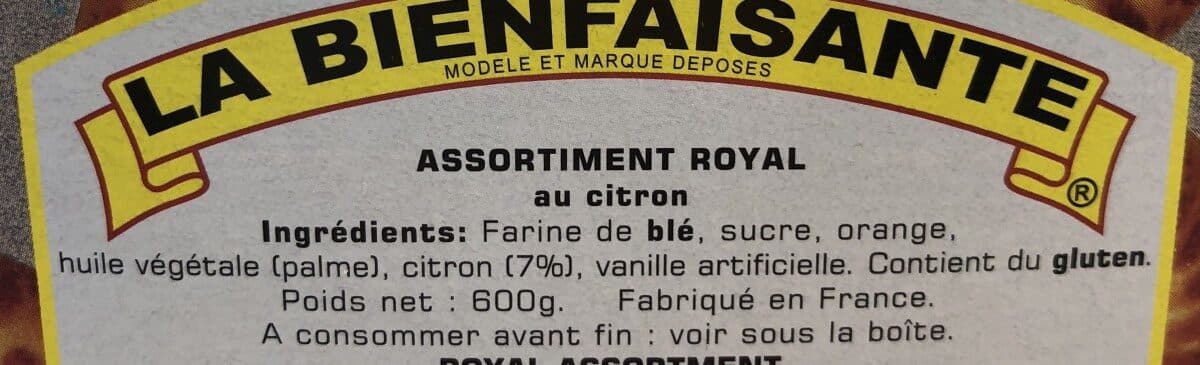 Open Food Facts Assortiment Royal au Citron packshot