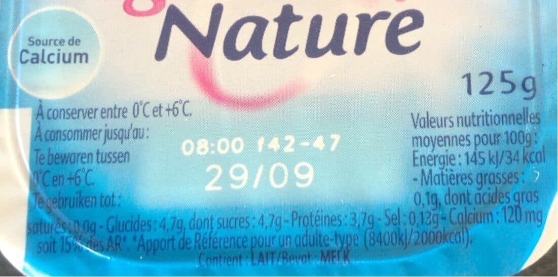 Nova Yaourt Maigre 0 % packshot