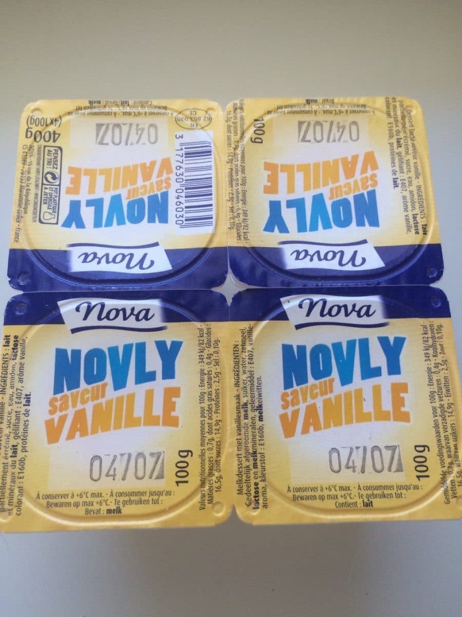 Nova Novly saveur vanille packshot