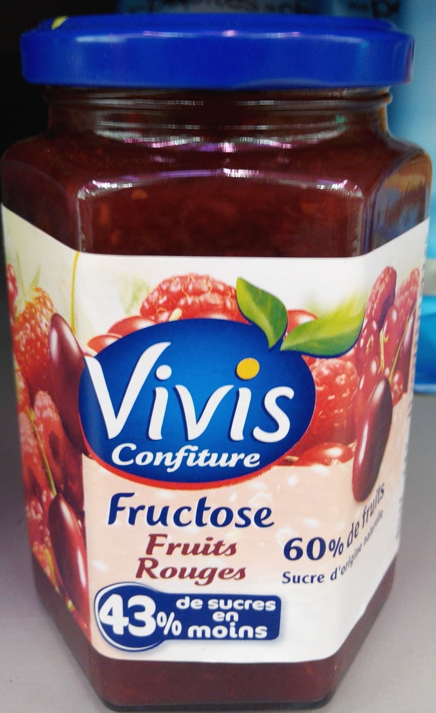 Vivis Confiture de fruits rouges au fructose packshot
