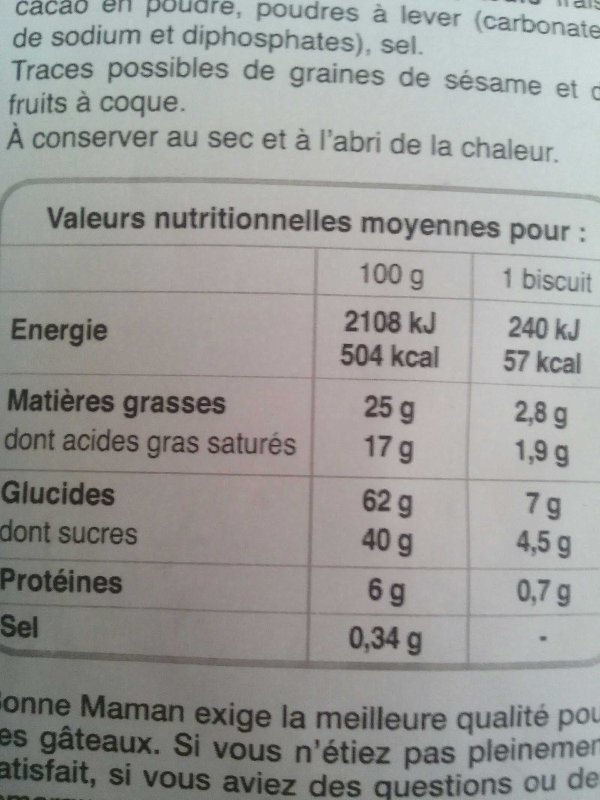 Bonne Maman Sablés tout chocolat packshot
