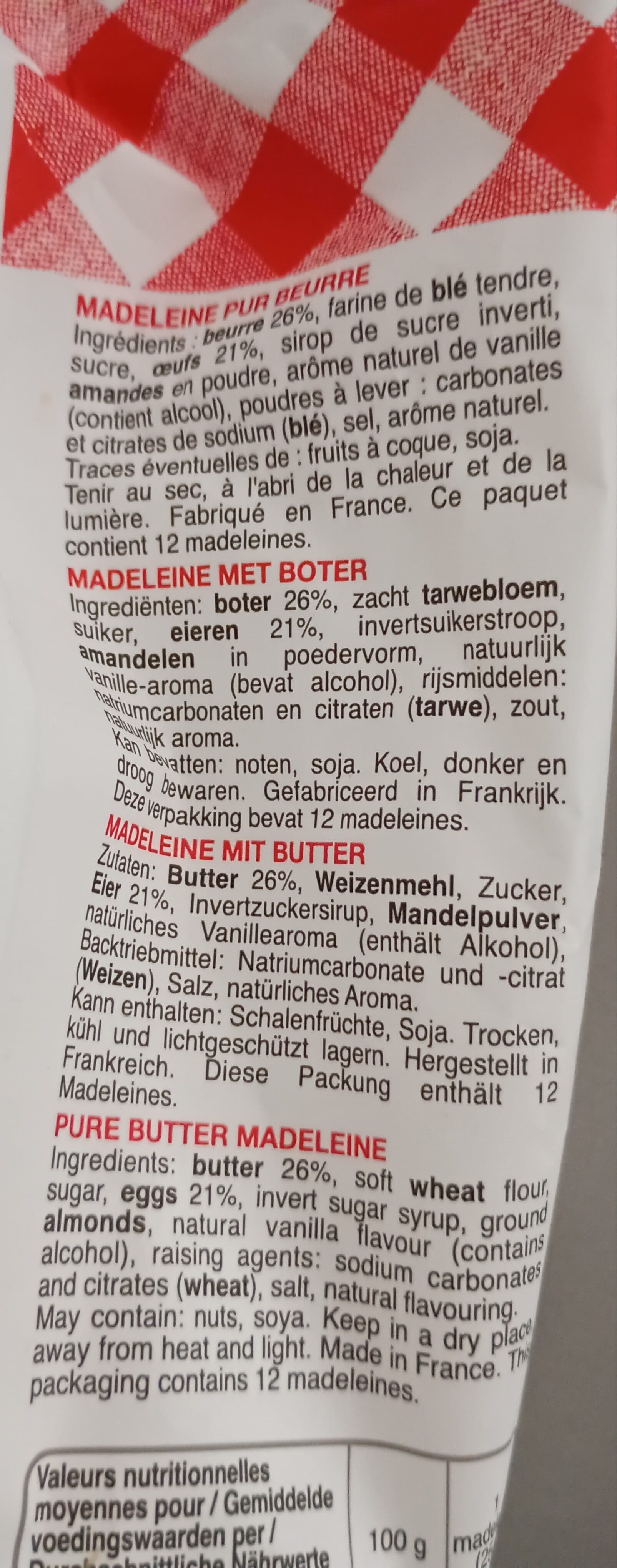 Bonne Maman La Madeleine Pur beurre packshot