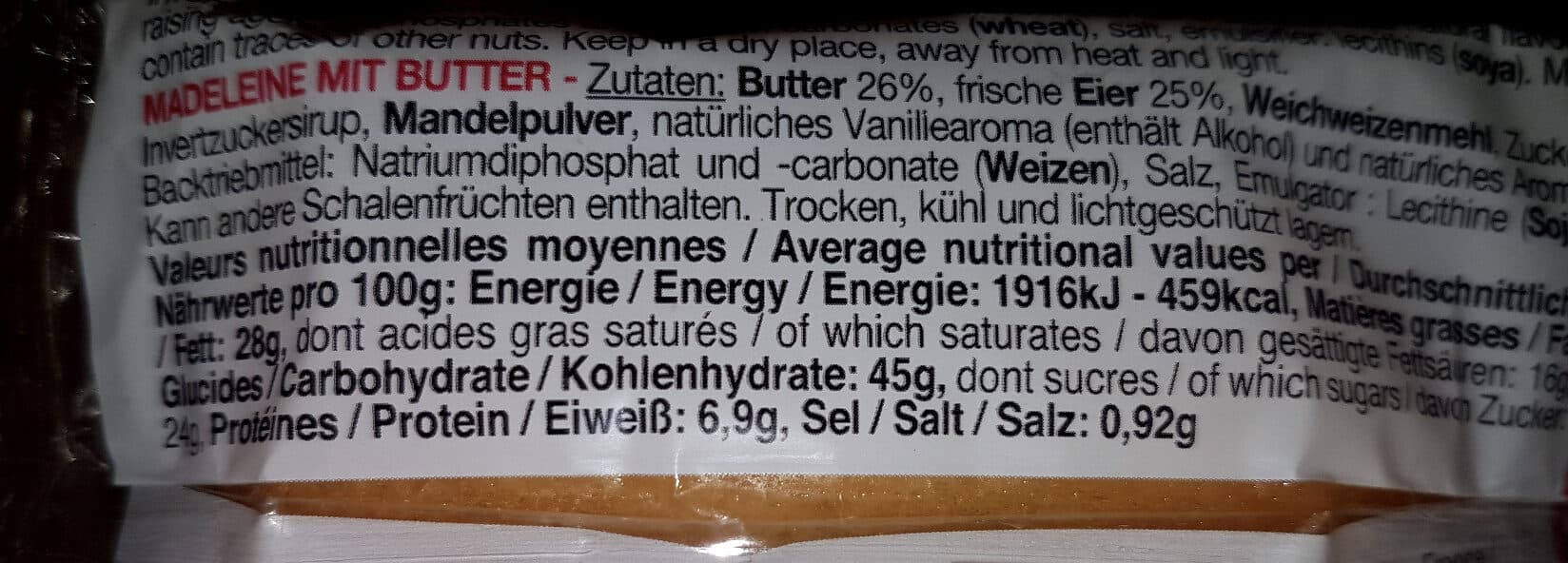 Bonne Maman La Madeleine au beurre frais packshot