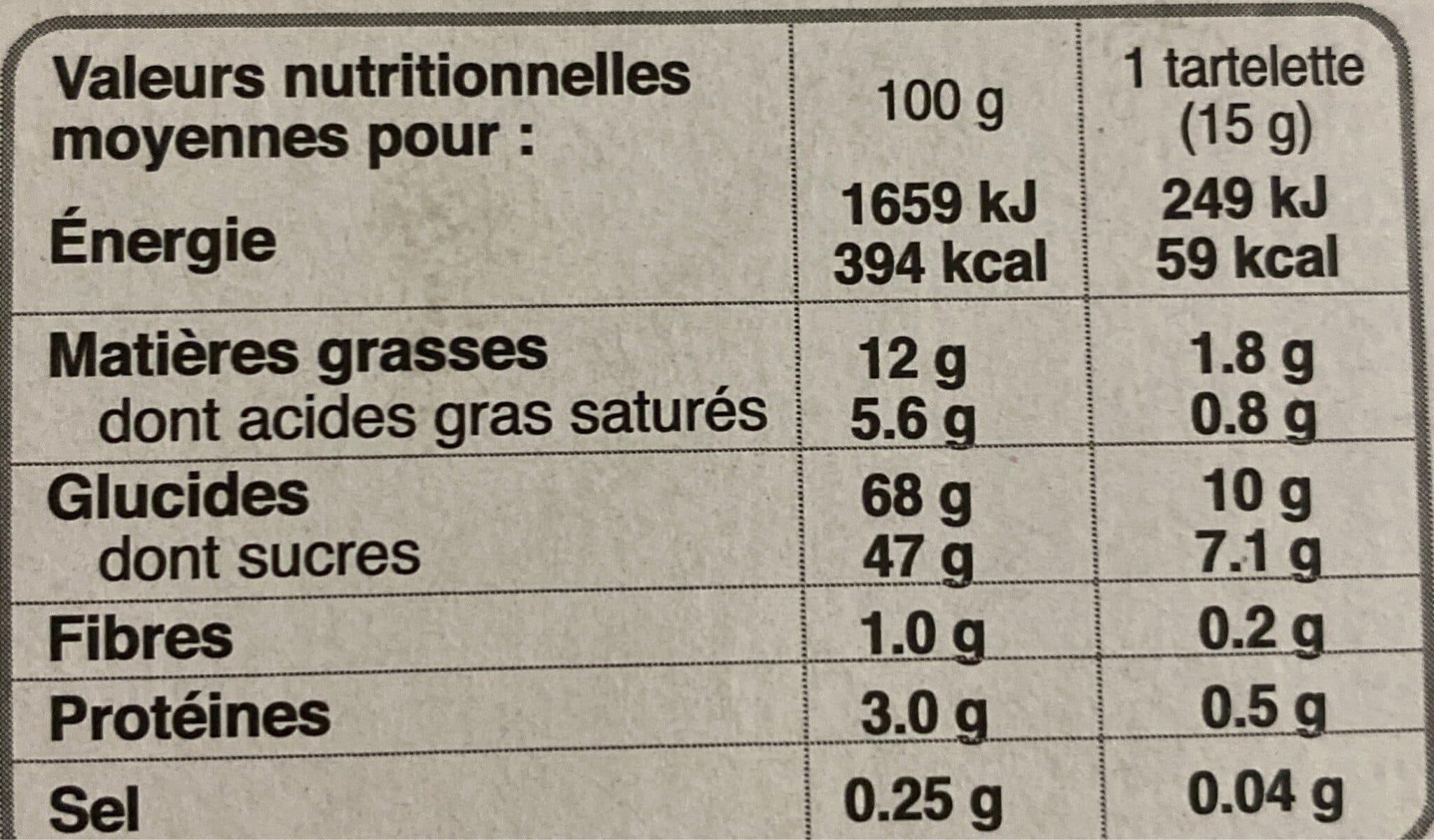 Bonne Maman Tartelettes A la framboise packshot