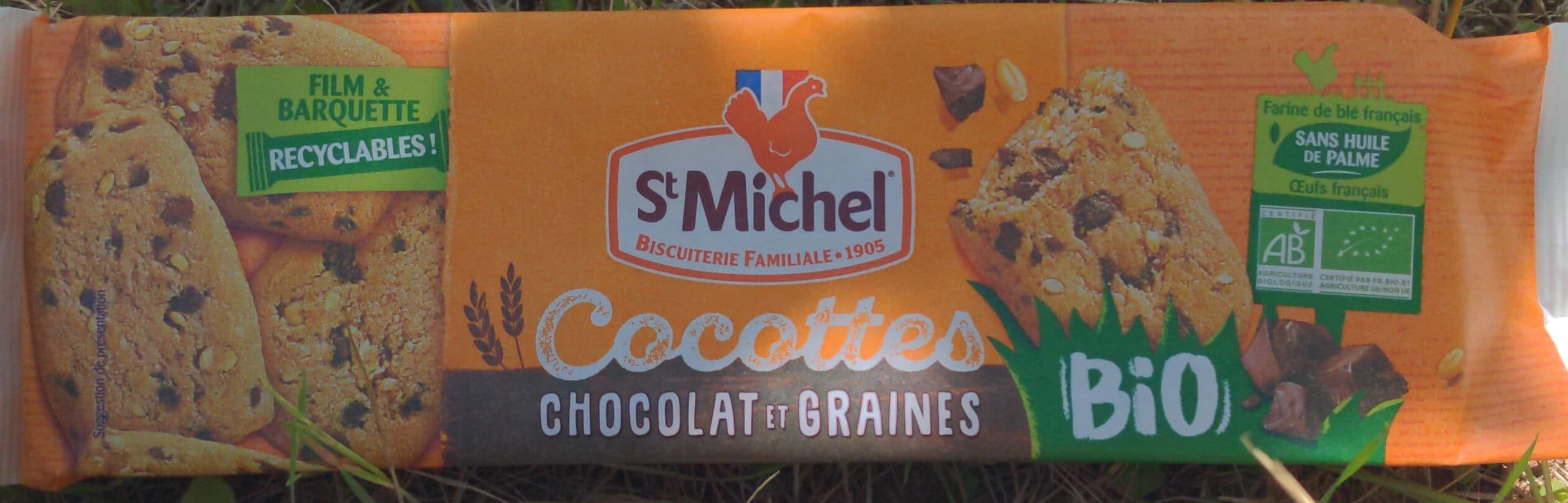 St Michel Cocottes chocolat et graines bio packshot