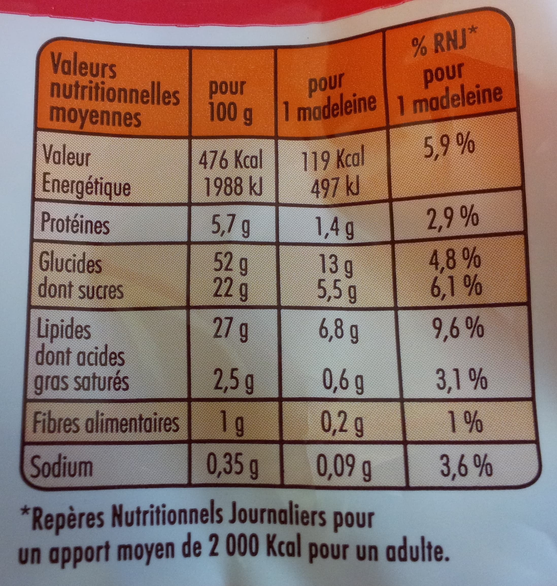 St Michel Madeleines - Coquilles packshot
