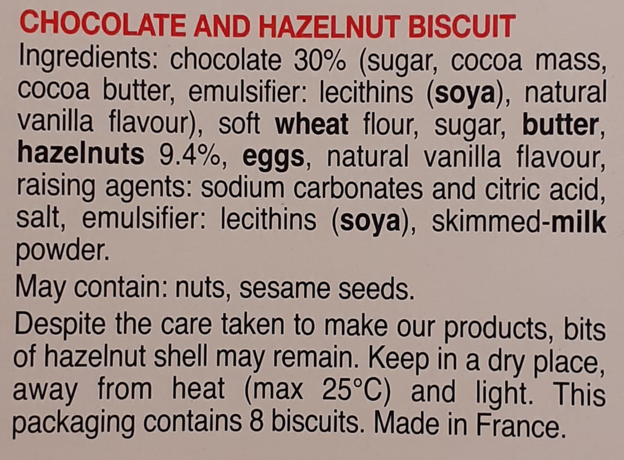 Bonne Maman Cookies Chocolat Noisettes packshot