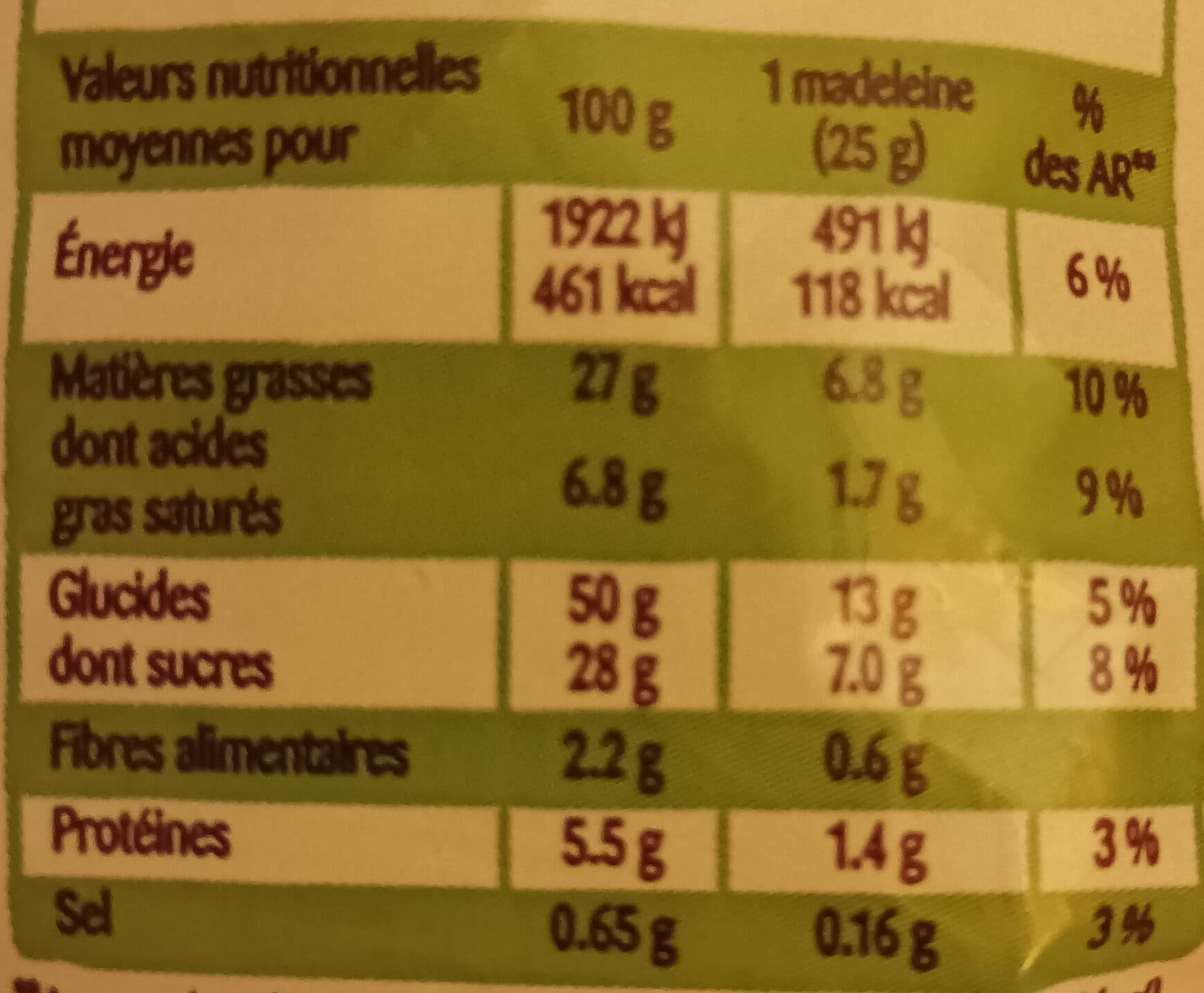 St michel Madeleines nappées chocolat packshot