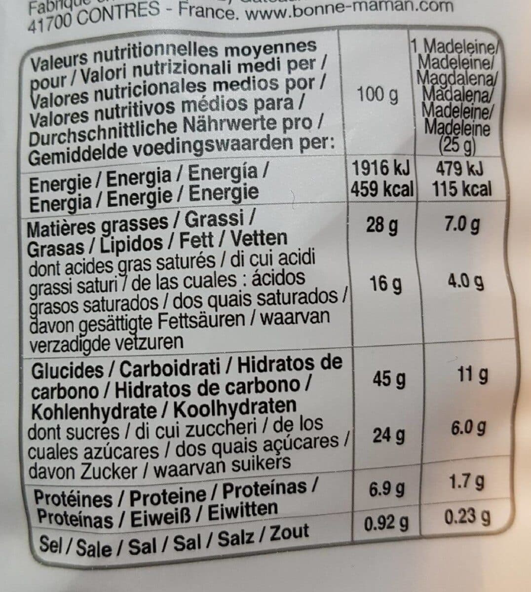 Bonne Maman Bonne Maman La madeleine packshot