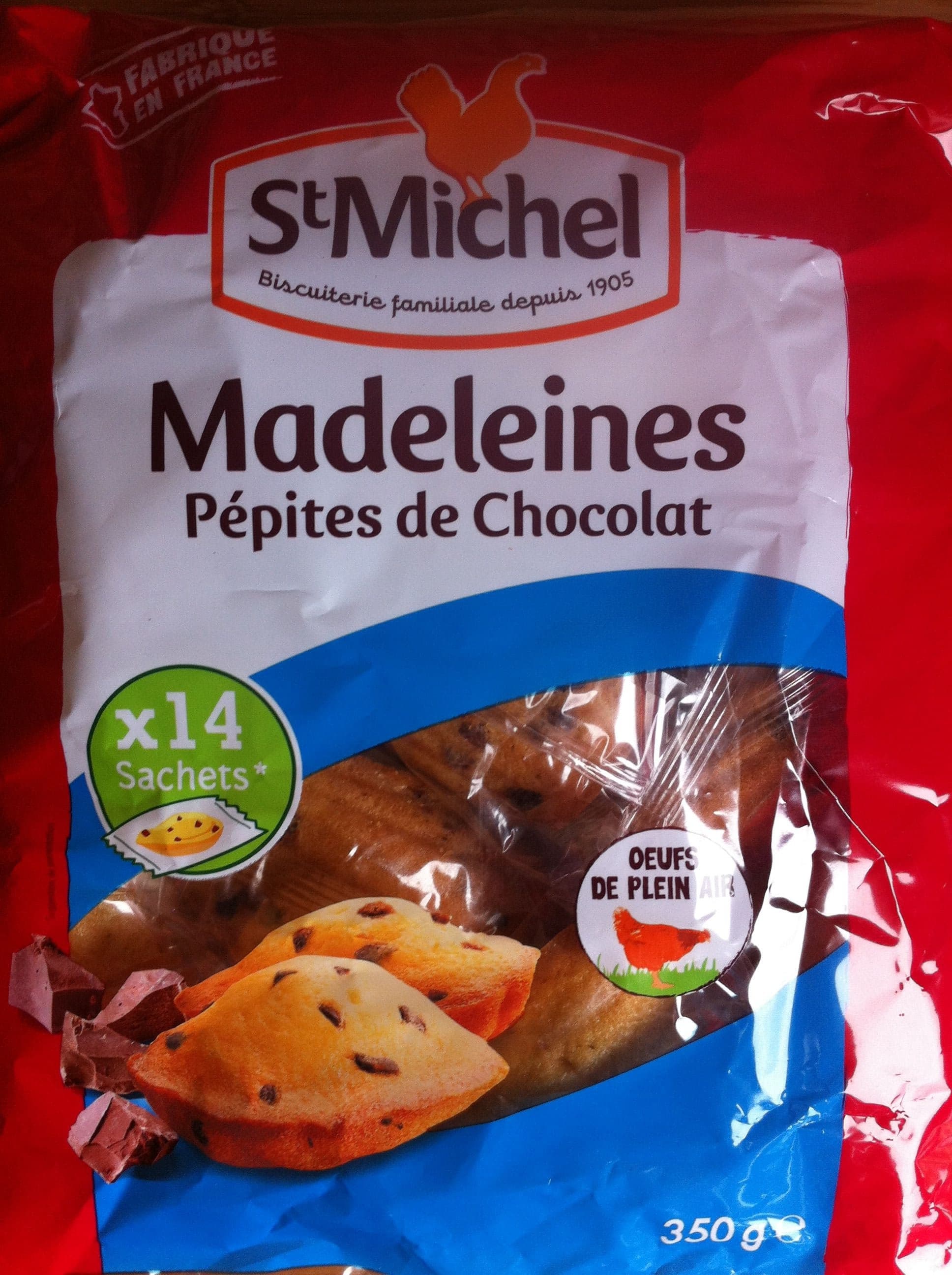 St Michel Madeleines pépites de chocolat packshot